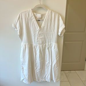 Universal threads white linen blend dress